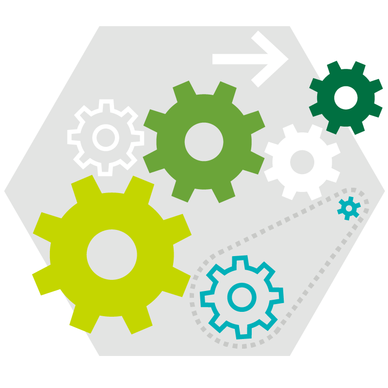 Icon vector graphic of gears