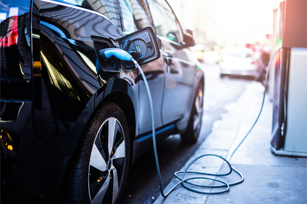 photo of electric car power plug